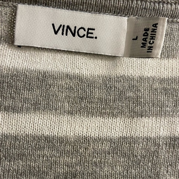 Vince striped colorblock slub sweater pullover crewneck Large - Picture 7 of 8